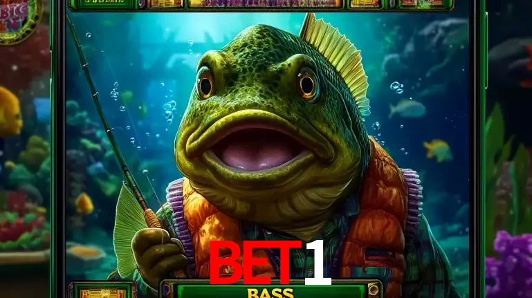 Personagem de peixe pescador do popular jogo de slot com tema de pescaria, uma das emocionantes opções de caça-níqueis para jogar e ganhar no cassino BET1.